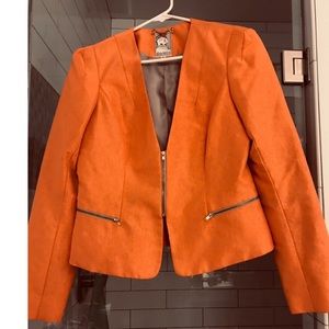 Anthropologie Yoana Baraschi orange blazer